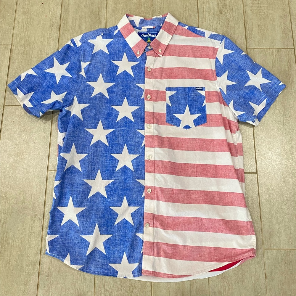 Chubbies American Flag Print Shirt